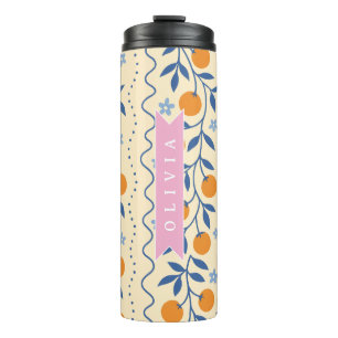 Bouteilles Isothermes Motif folklorique de citrus rétro mignon personnal