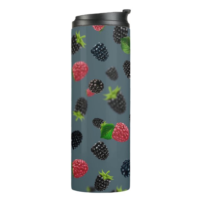 Bouteilles Isothermes Motif framboise 2 (Tourné sur la gauche)