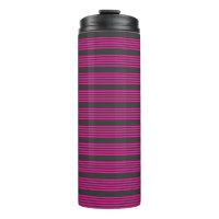 Motif Fuchsia et charbon de bois cinq bandes