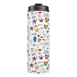 Bouteilles Isothermes Motif Gay pride Doodle