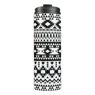 Bouteilles Isothermes Motif géométrique Aztec noir et blanc