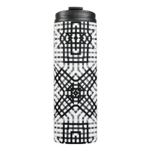 Bouteilles Isothermes Motif géométrique blanc et noir