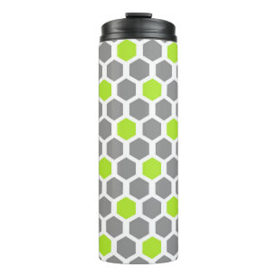 Bouteilles Isothermes Motif géométrique moderne de chaux et d'hexagone g