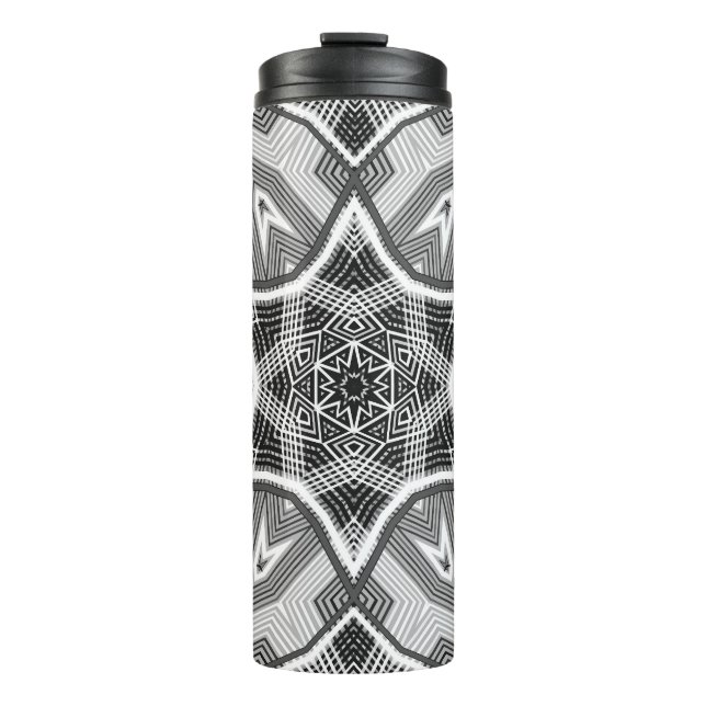 Bouteilles Isothermes Motif géométrique noir blanc (Devant)