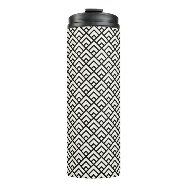 Bouteilles Isothermes Motif géométrique noir et blanc (Devant)