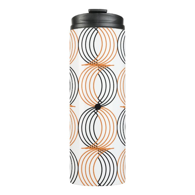 Bouteilles Isothermes Motif géométrique sans couture avec lignes ondulée (Devant)