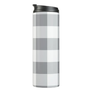 Bouteilles Isothermes Motif gris et blanc En vichy