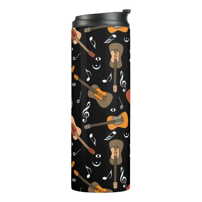 Bouteilles Isothermes Motif Guitare Music Notes (Tourné sur la gauche)