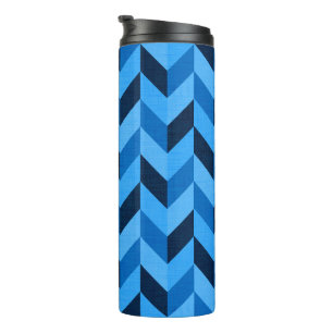 Bouteilles Isothermes Motif Herringbone en bleu