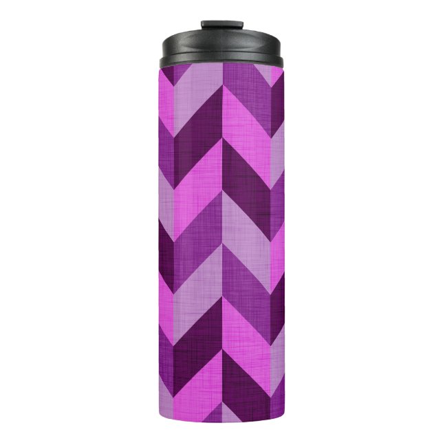 Bouteilles Isothermes Motif Herringbone en violet (Devant)