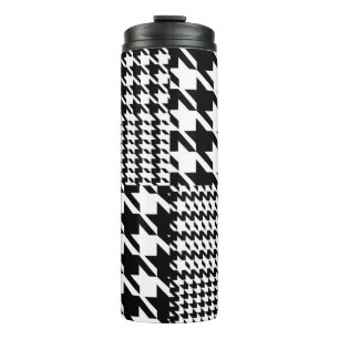 Bouteilles Isothermes Motif Houndstooth noir et blanc