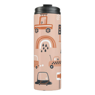 Bouteilles Isothermes Motif impeccable avec des voitures de jouets. Cart
