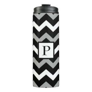 Bouteilles Isothermes Motif imprimé chevron gris et blanc