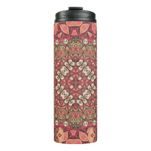 Bouteilles Isothermes Motif indien abstrait médaillon. Boho et gypsy