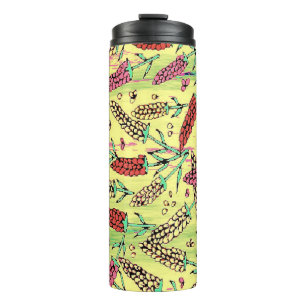 Bouteilles Isothermes motif jaune, rose et rouge