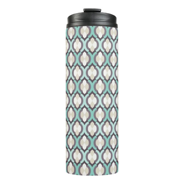 Bouteilles Isothermes Motif marocain de turquoise (Devant)