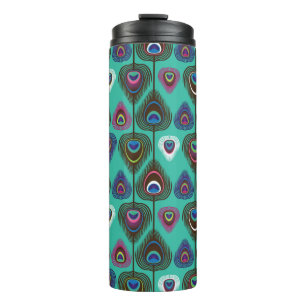 Bouteilles Isothermes motif mignon de plume de paon