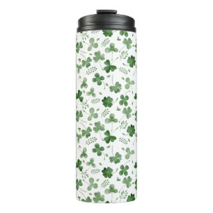 Bouteilles Isothermes Motif mou de shamrock d'aquarelle