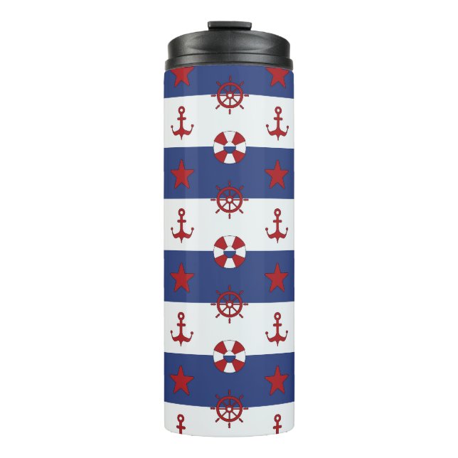 Bouteilles Isothermes Motif nautique de bannière étoilée (Devant)