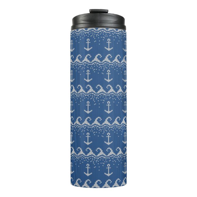 Bouteilles Isothermes Motif nautique de Knit (Devant)