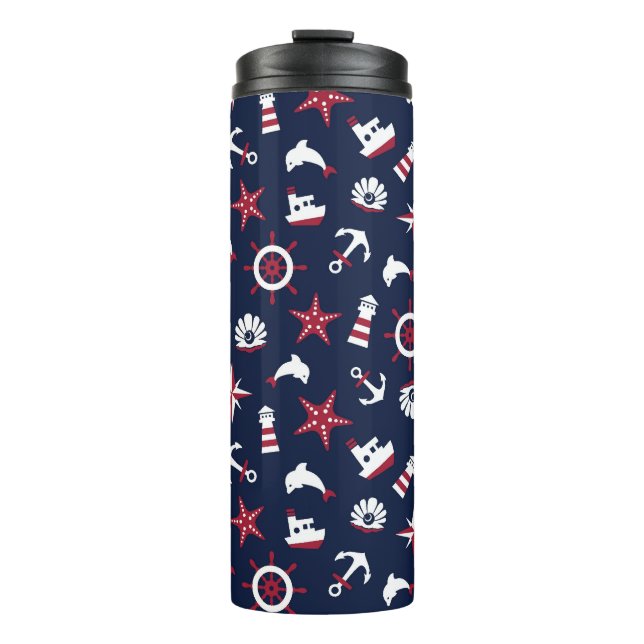 Bouteilles Isothermes Motif nautique de mer (Devant)