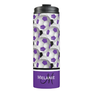 Bouteilles Isothermes Motif noir pourpre de ballon de football de