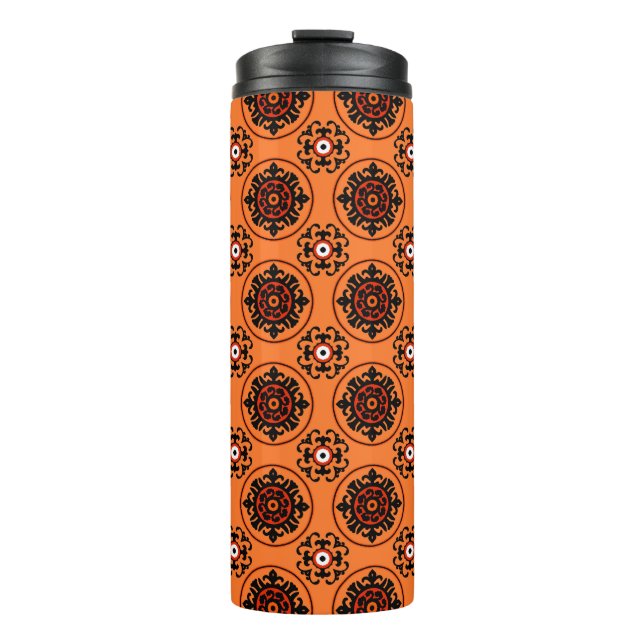 Bouteilles Isothermes Motif orange de Suzani (Devant)