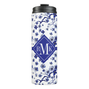 Bouteilles Isothermes Motif oriental de branche du monogramme   Sakura