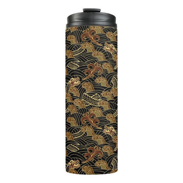 Bouteilles Isothermes Motif oriental de dragon de mer (Devant)