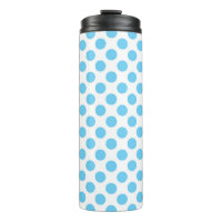 Motif pois bleu et blanc