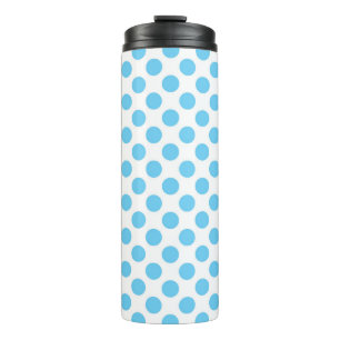 Bouteilles Isothermes Motif pois bleu et blanc