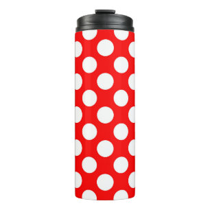 Bouteilles Isothermes Motif pois rouge et blanc