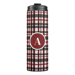 Bouteilles Isothermes Motif rustique blanc et rouge