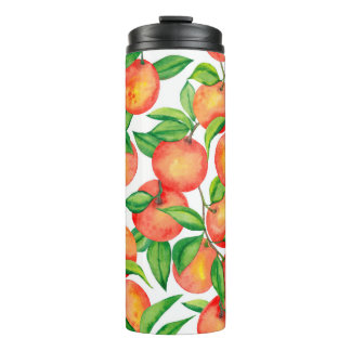 Bouteilles Isothermes Motif sans couture avec aquarelle fruit mandarin e