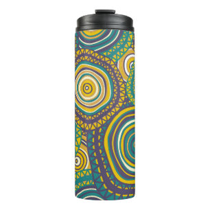 Bouteilles Isothermes Motif sans couture avec cercle ornemental dessiné