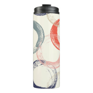 Bouteilles Isothermes Motif sans couture avec cercles colorés d'aquarell
