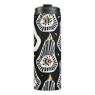 Bouteilles Isothermes Motif sans couture avec citrouilles stylisés et gr