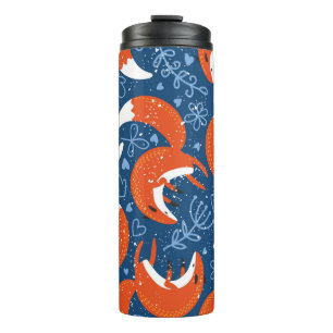 Bouteilles Isothermes Motif sans couture avec différents mignons renard