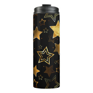 Bouteilles Isothermes Motif sans couture avec étoiles d'or