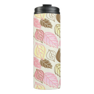 Bouteilles Isothermes Motif sans couture avec feuilles d'automne