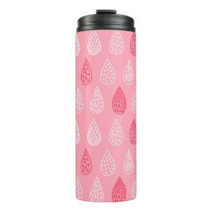 Bouteilles Isothermes Motif sans couture avec gouttes d'eau de gribouill