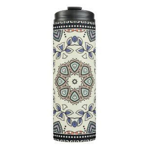 Bouteilles Isothermes Motif sans couture avec mandala ethnique tribal