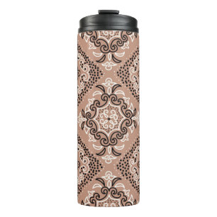 Bouteilles Isothermes Motif sans couture avec ornement aquarelle