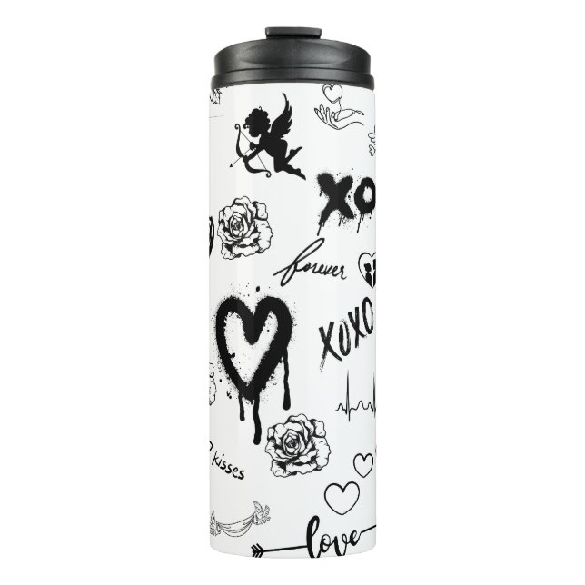 Bouteilles Isothermes Motif sans couture gothique (Devant)