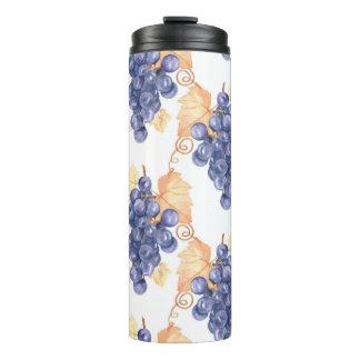 Bouteilles Isothermes Motif sans soudure de raisins pourpres sur blanc i