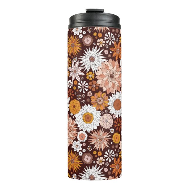 Bouteilles Isothermes Motif super Retro Flower Garden (Devant)