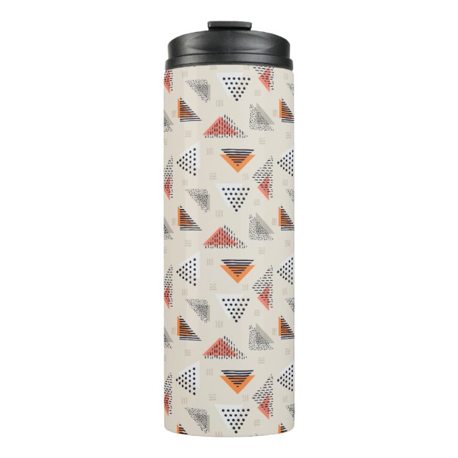 Bouteilles Isothermes Motif tiré par la main de triangle géométrique (Devant)
