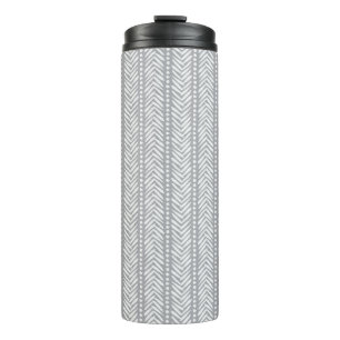 Bouteilles Isothermes Motif tiré par la main gris de Chevron