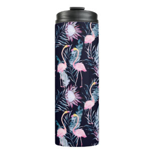 Bouteilles Isothermes Motif tropical Abstrait avec flamant, protéa, l