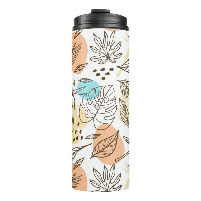 Bouteilles Isothermes Motif tropical d'été dessiné à la main (Devant)